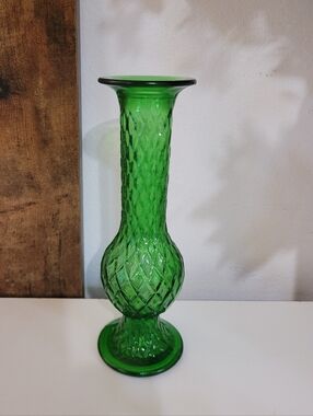 Vintage EO Brody 920 Emerald Green Glass Bud Vase